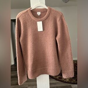a new day Women’s Fuzzy Pullover Sweater In Brown.